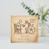  ouderwetse verzorger, verpleegassistent feestdagenkaart (Staand voorkant)