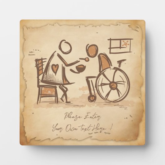  ouderwetse verzorger, verpleegassistent fotoplaat (Voorkant)