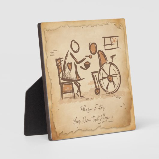  ouderwetse verzorger, verpleegassistent fotoplaat (Voorkant)