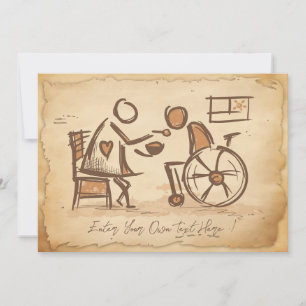  ouderwetse verzorger, verpleegassistent kaart