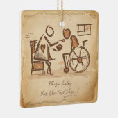 ouderwetse verzorger, verpleegassistent keramisch ornament (Rechts)