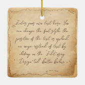 ouderwetse verzorger, verpleegassistent keramisch ornament (Achterkant)