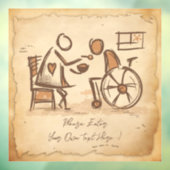 ouderwetse verzorger, verpleegassistent raamsticker (Vel 3)