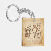 ouderwetse verzorger, verpleegassistent sleutelhanger (Voorkant Links)