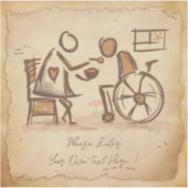  ouderwetse verzorger, verpleegassistent sticker (Voorkant)