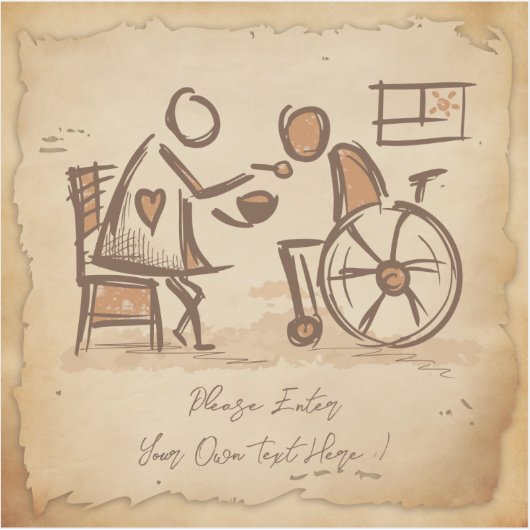  ouderwetse verzorger, verpleegassistent sticker (Voorkant)