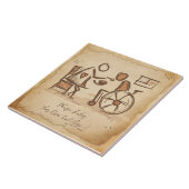 ouderwetse verzorger, verpleegassistent tegeltje (Zijkant)