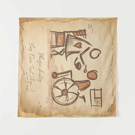  ouderwetse verzorger, verpleegassistent wandkleed (Voorkant (horizontaal))