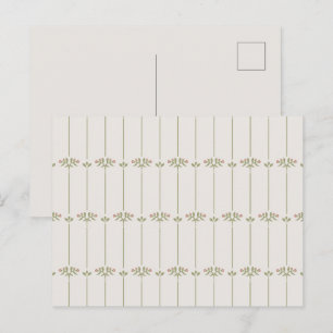 Ouderwetse Victoriaanse botanische traditionele li Briefkaart