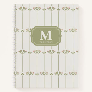 Ouderwetse Victoriaanse botanische traditionele li Notitieboek