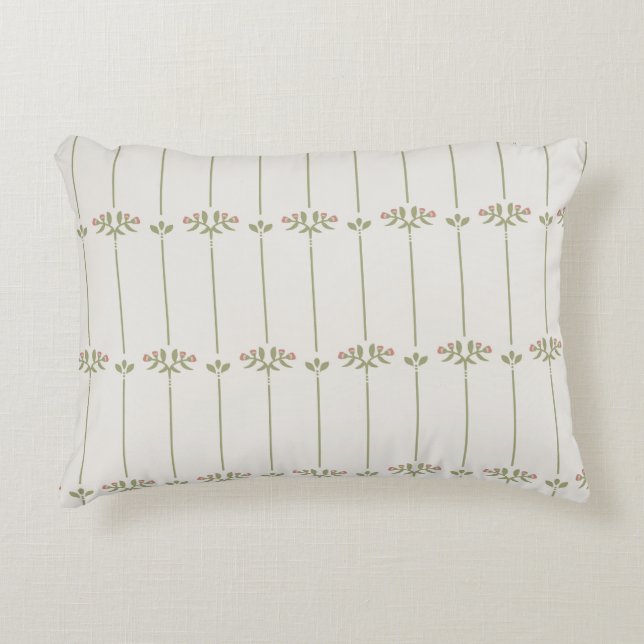 Ouderwetse Victoriaanse botanische traditionele st Accent Kussen (Voorkant)