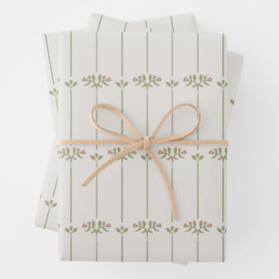 Ouderwetse Victoriaanse botanische traditionele st Inpakpapier Vel