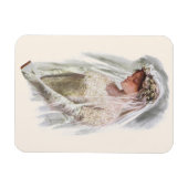 Ouderwetse Victoriaanse bruid met Bijbel Harrison  Magneet (Horizontaal)