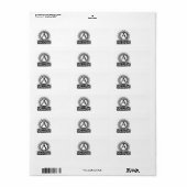 Ouderwetse Victoriaanse monogram letter A Etiket (Full Sheet)