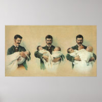 Ouderwetse Victoriaanse Vaderdag, het zijn drielin