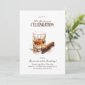 Ouderwetse viering mannelijke volwassen verjaardag kaart (Staand voorkant)