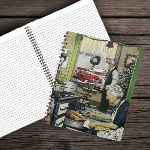 Ouderwetse Vintage Home Keuken Kerstmis Notitieboek