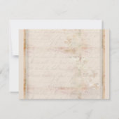 Ouderwetse vintage trouwdesign kaart (Achterkant)