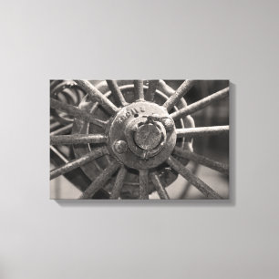 Ouderwetse Wagenwiel Canvas Afdruk