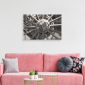 Ouderwetse Wagenwiel Canvas Afdruk (Insitu (Woonkamer))