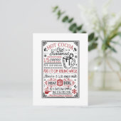 Ouderwetse warme cacao recept feestdagenkaart (Staand voorkant)