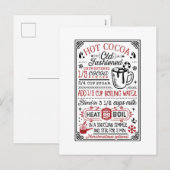 Ouderwetse warme cacao recept feestdagenkaart (Voorkant / Achterkant)