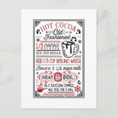 Ouderwetse warme cacao recept feestdagenkaart (Voorkant)