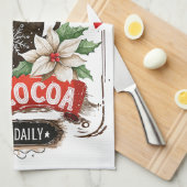 Ouderwetse warme chocolademelk theedoek (Quarter Fold)