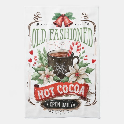 Ouderwetse warme chocolademelk theedoek (Verticaal)