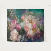 Ouderwetse watercolorrozen geschilderd in alle kle wandkleed (Voorkant (horizontaal))