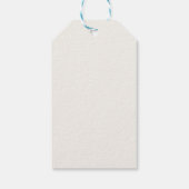 Ouderwetse waterverf blauwe rode bloem bruiloftsbo cadeaulabel (Achterkant)