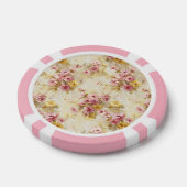 Ouderwetse waterverf bloempatroon poker chips (Enkel)