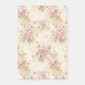 Ouderwetse waterverf bloempatroon post-it® notes (Voorkant)