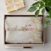 Ouderwetse waterverf bloempatroon tissuepapier (Geschenk)