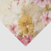 Ouderwetse waterverf bloempatroon tissuepapier (Detail)