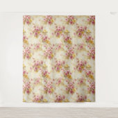 Ouderwetse waterverf bloempatroon wandkleed (Voorkant)