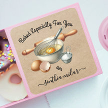Ouderwetse Waterverf 'Gebakken door JOU' Cadeautag