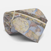 , ouderwetse Wereldkaart vertakt geografisch patro Stropdas (Opgerold)