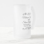 ouderwetse Westerne stijl bruiloft Matglas Bierpul (Voorkant rechts)