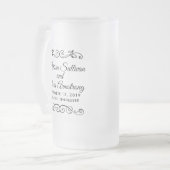 ouderwetse Westerne stijl bruiloft Matglas Bierpul (Voorkant links)