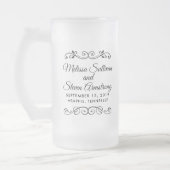 ouderwetse Westerne stijl bruiloft Matglas Bierpul (Links)