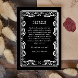 Ouderwetse Westerse Cowboy Country Huwelijksdetail RSVP Kaartje