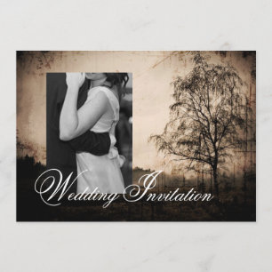 Ouderwetse Westerse Landelijke Huwelijksuitnodigin Kaart