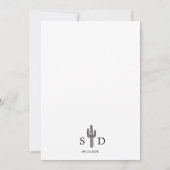 Ouderwetse Westerse Uitnodiging voor Trouwfeest (Achterkant)