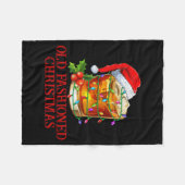 Ouderwetse Whiskey Kerst Grappige Bourbon Staart Fleece Deken (Voorkant (Horizontaal))