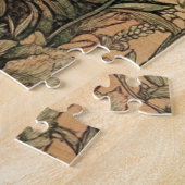 Ouderwetse William Morris Cottage Tan Konijn Legpuzzel (Zijkant)