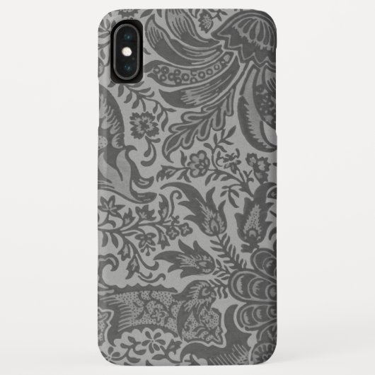 Ouderwetse William Morris Grijze Botanische Case-Mate iPhone Case (Achterkant)