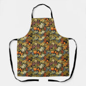Ouderwetse William Morris Herfst Pompoenen Bladere Schort (Voorkant)