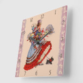 Ouderwetse winkelende kerstklok vierkante klok (Hoek)