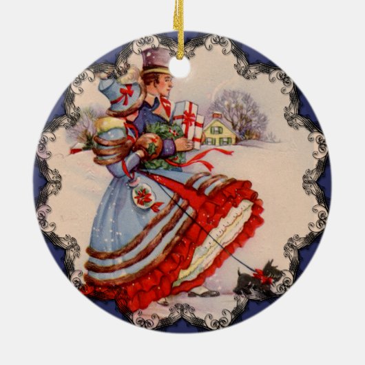 Ouderwetse winkelkerst ornament (Achterkant)